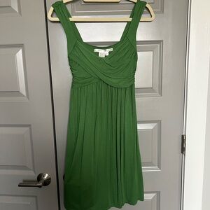 Max Studio Vintage Women's Green Ruched Sweetheart Dress Size Small